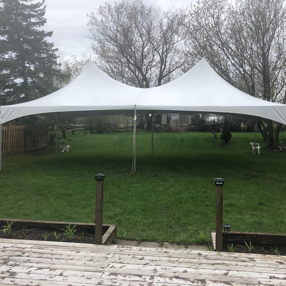 20x40 set up Belleville Tent, Table and Chair Rentals Main Event