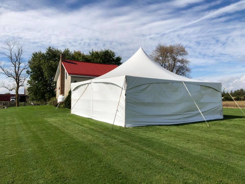 30x30 marquee set up Belleville Tent, Table and Chair Rentals Main