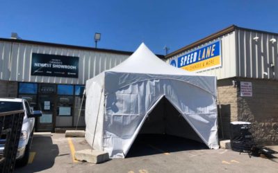 Tent for Belleville Dodge Chrysler customers